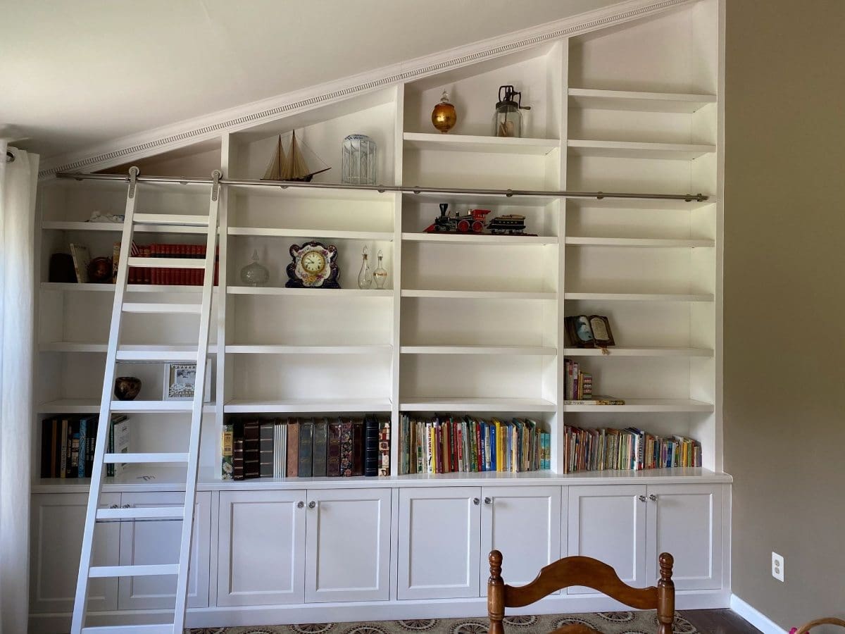 Modern Home with bookshelves
