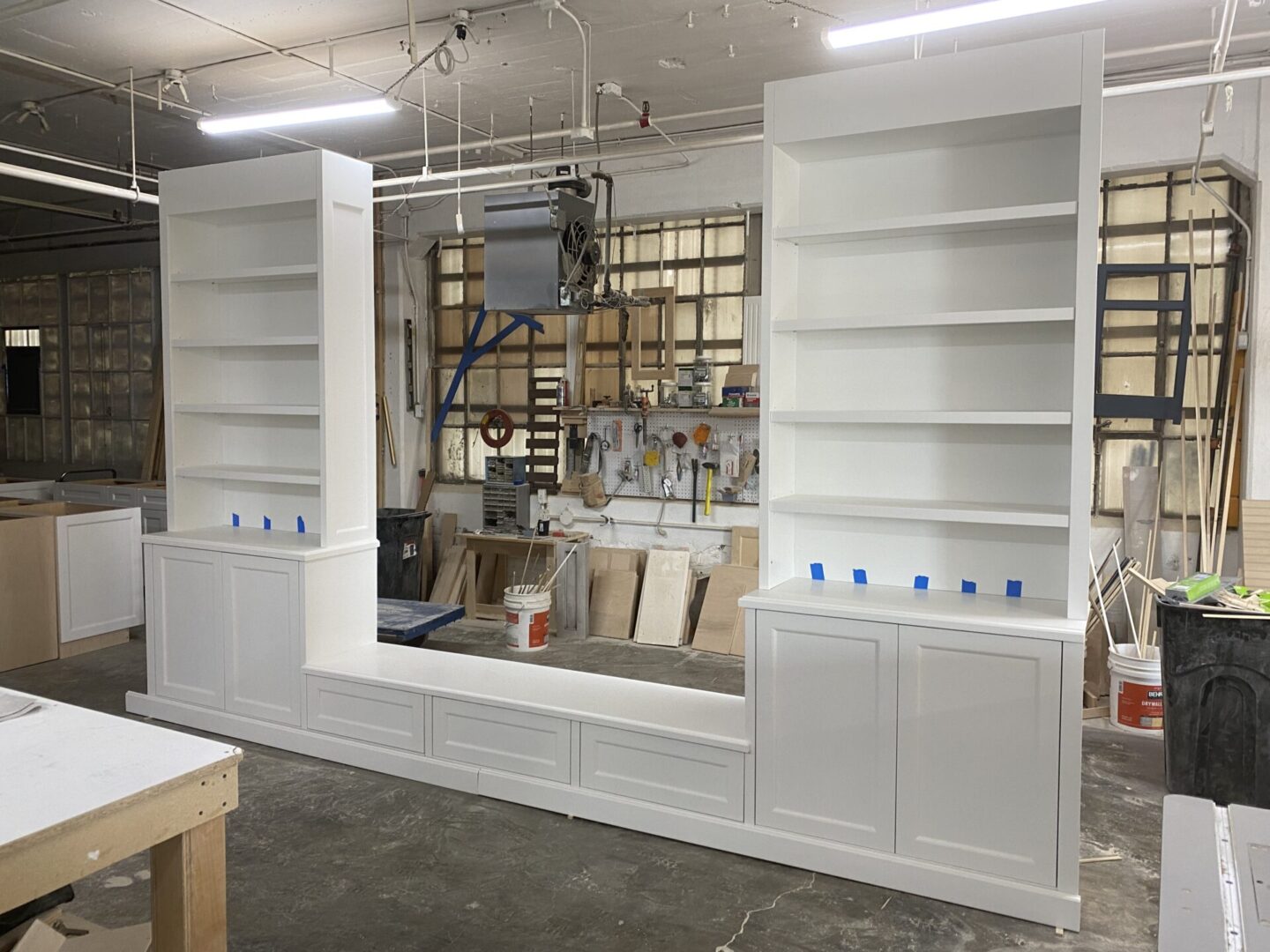 A custom-made cabinet and shelves for a customer